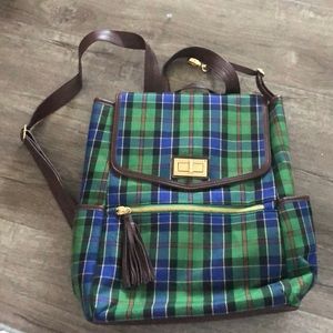 plaid backpack